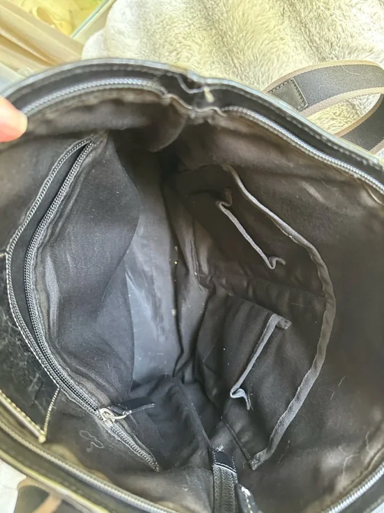 Coach F70558 Black Heritage Web Foldover Leather Messenger Bag - Picture 10 of 10